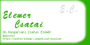 elemer csatai business card